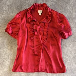 Vintage Worthington Pleated Womens Blouse